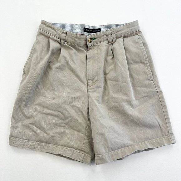 Tommy Hilfiger Other - Tommy Hilfiger Shorts Mens 30 Grey Chino Flat Front Casual Outdoor Preppy Y2K